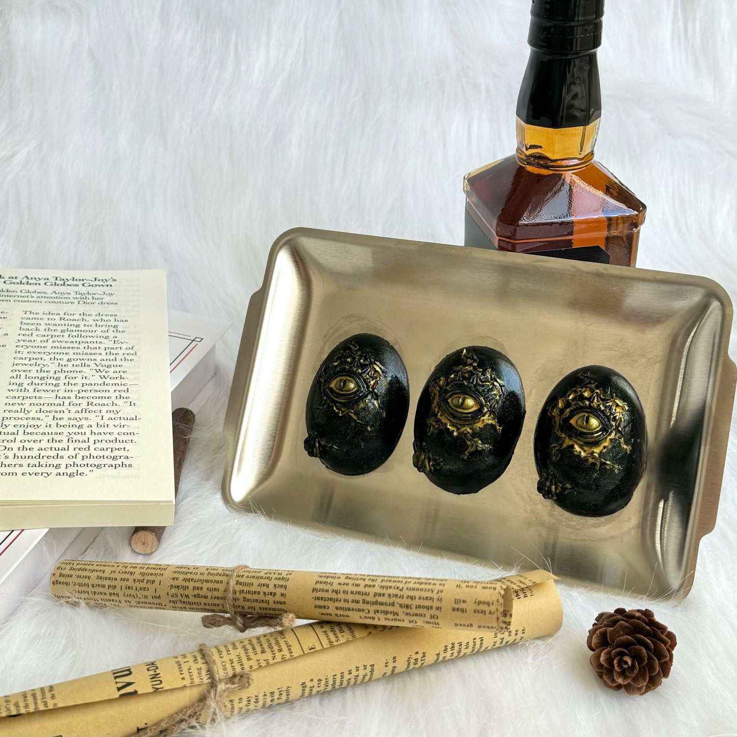 Black-Gold Dragon Egg Squishy Toy