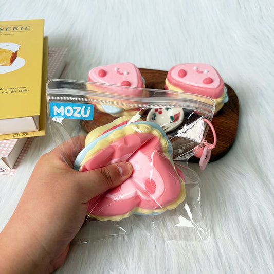 Strawberry Cream Sandwich Squishy Toy