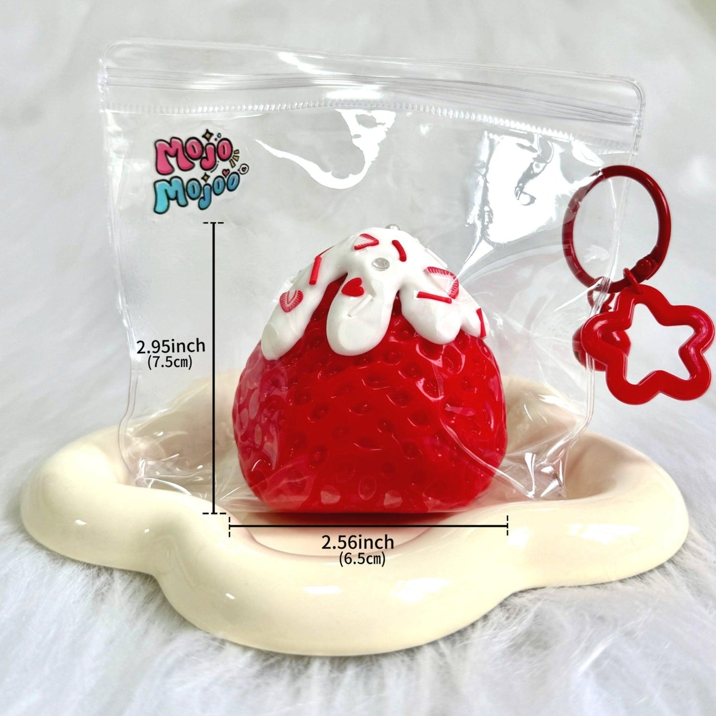 Strawberry with Snow Cap Squeeze Toy