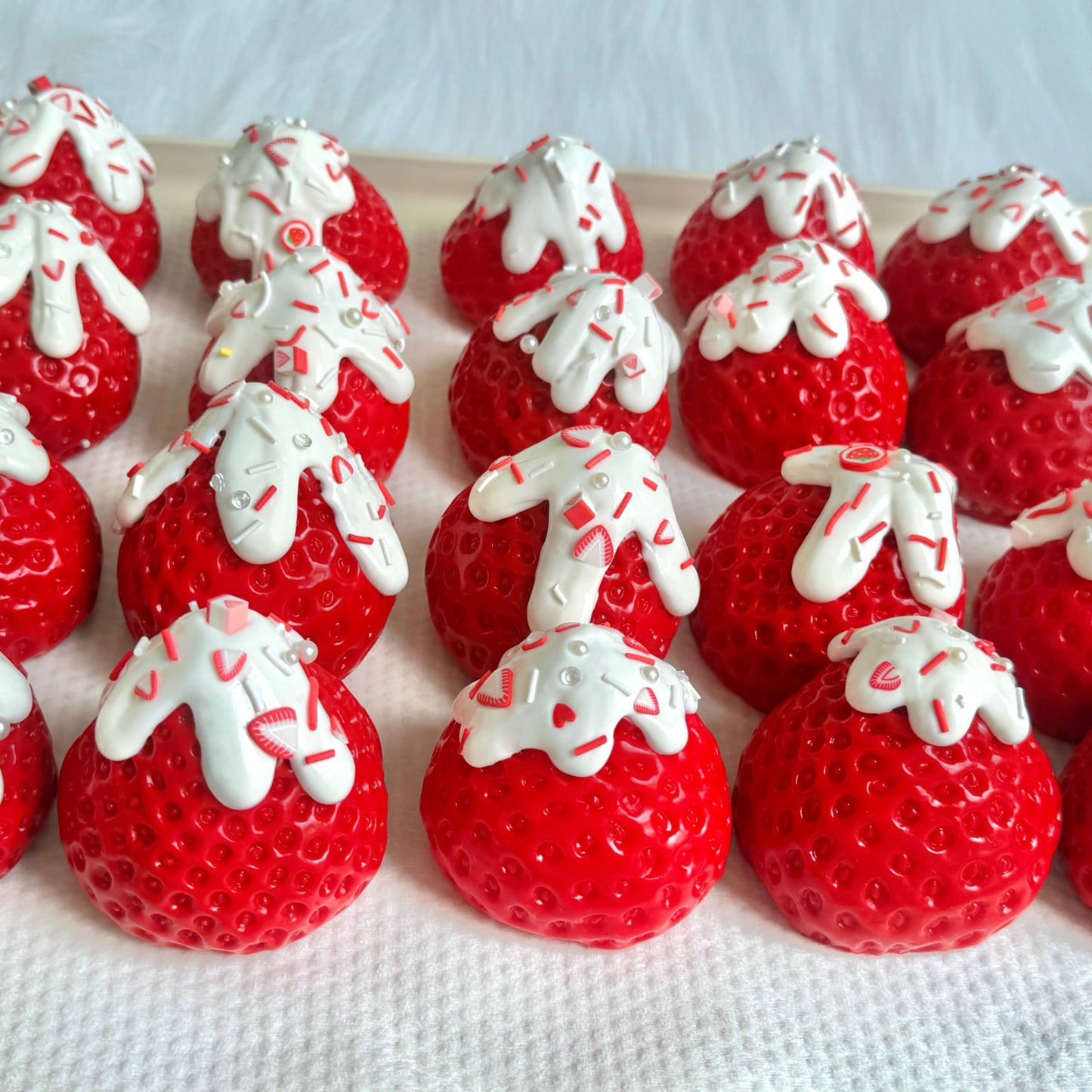 Strawberry with Snow Cap Squeeze Toy