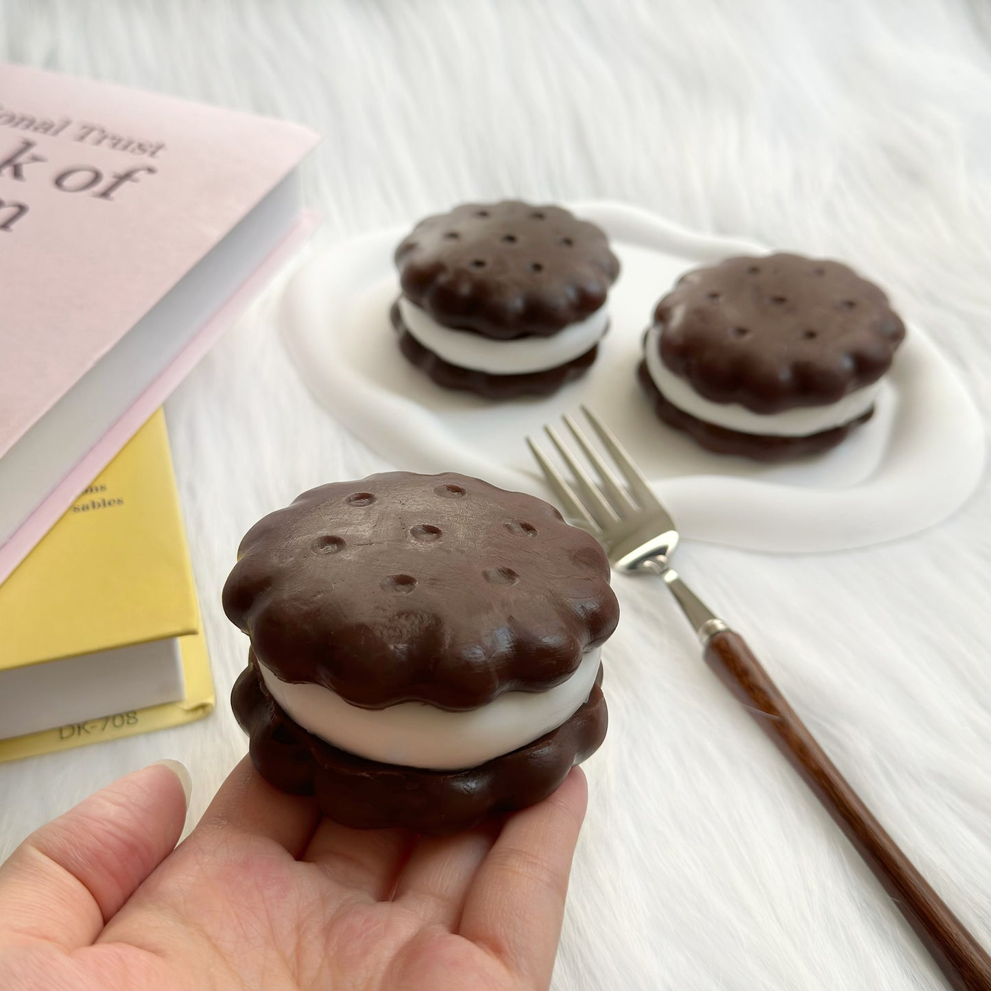 Chocolate Sandwich Cookie Squishy Toy