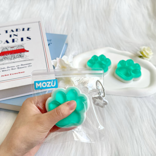 Transparent Green Cat Paw Squishy Toy