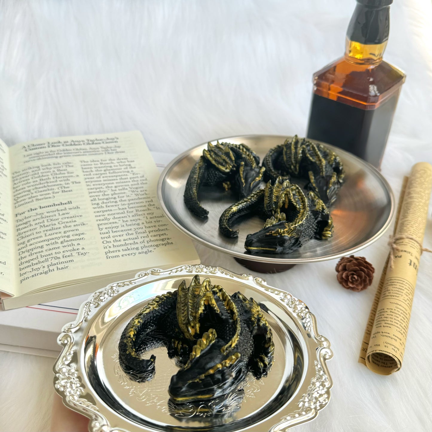 Black-Gold Dragon Squishy Toy