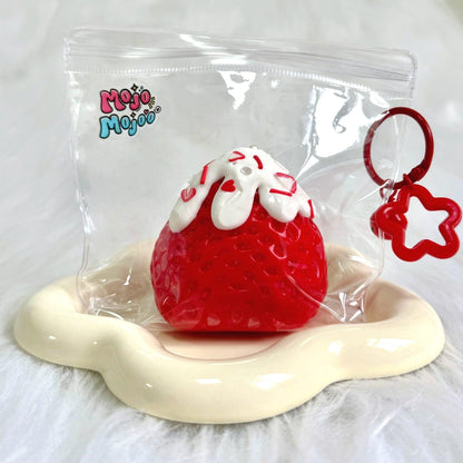 Strawberry with Snow Cap Squeeze Toy