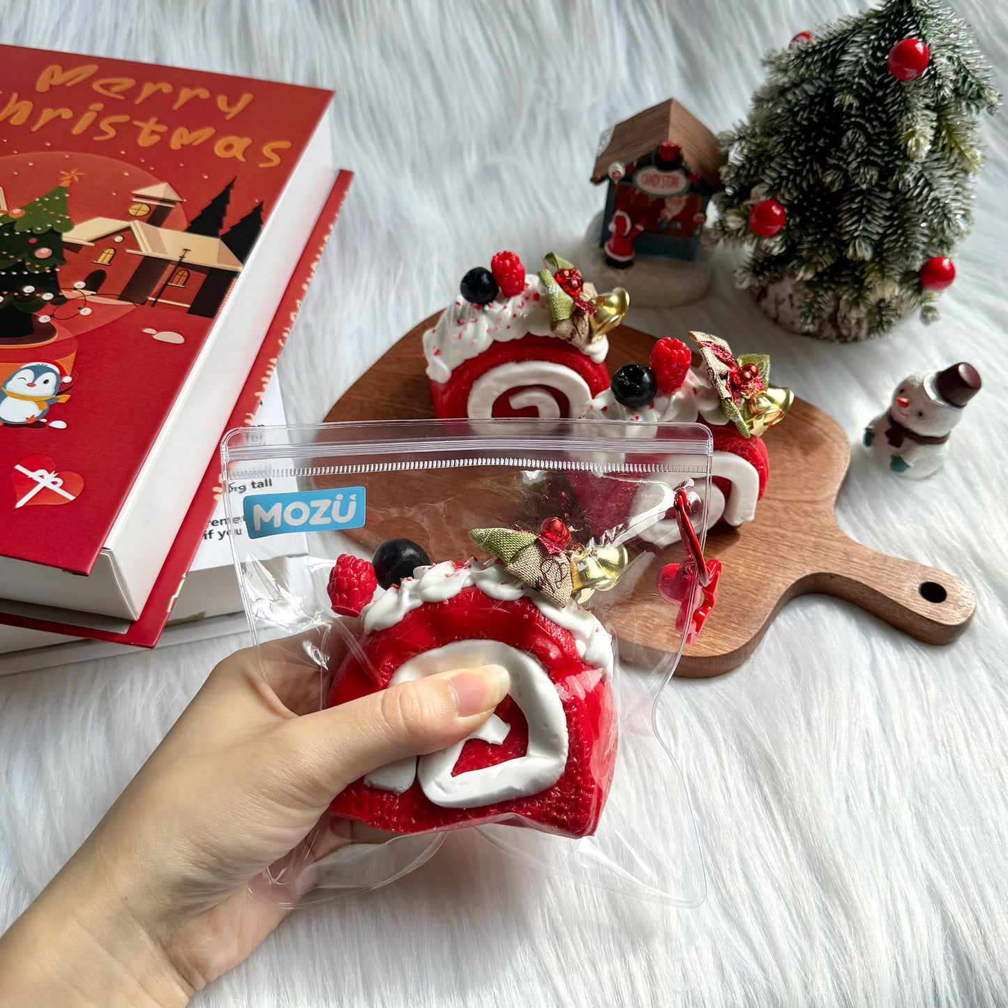 Berry Christmas Roll Squishy Toy
