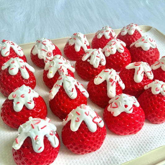 Strawberry with Snow Cap Squeeze Toy