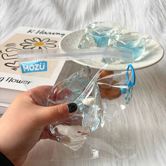 Blue Crystal Seashell Squishy Toy