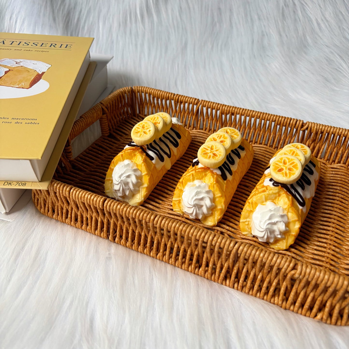 Banana Cream Roll Squishy Toy