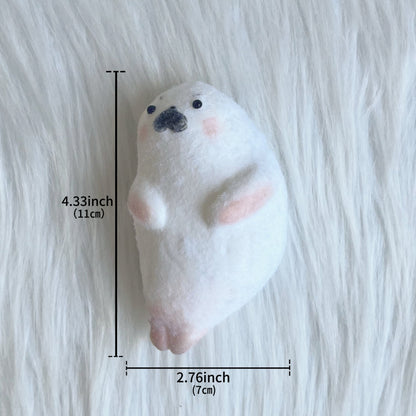 Snowy Seal Squeeze Toy