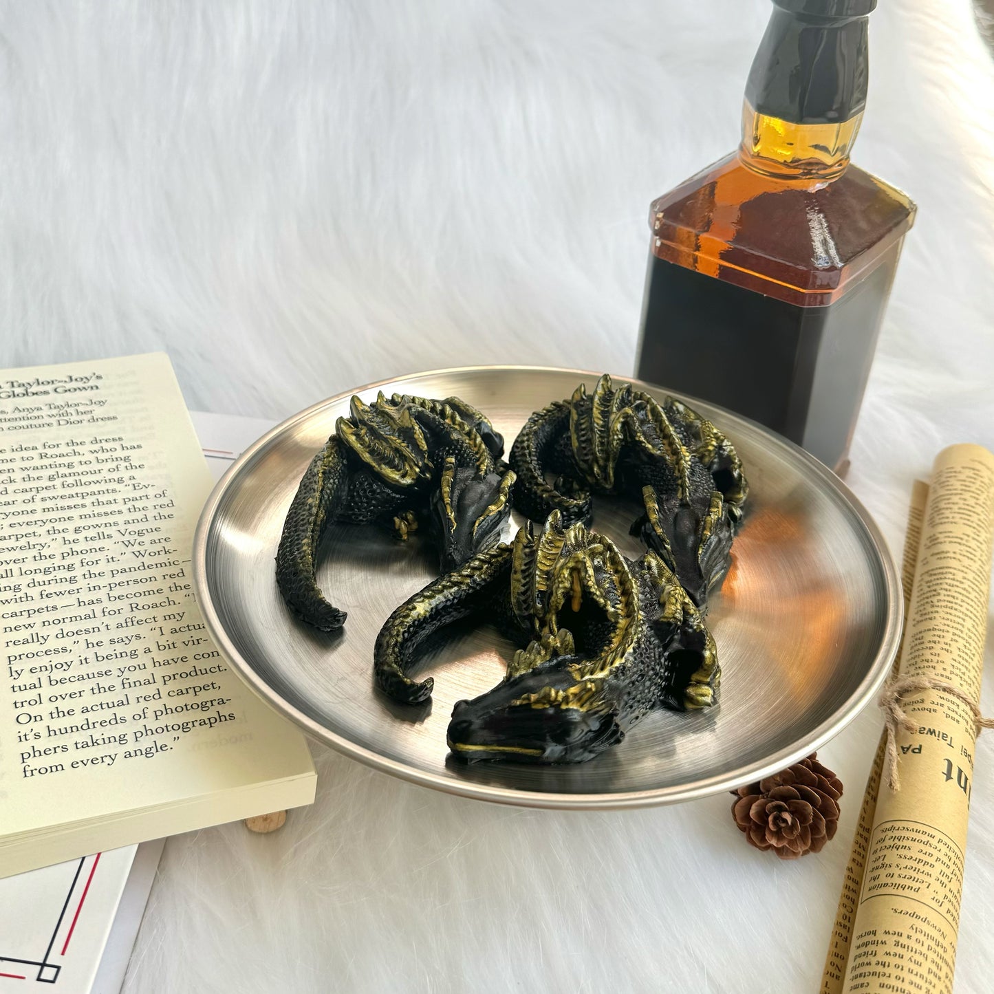 Black-Gold Dragon Squishy Toy