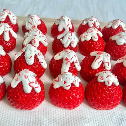 Strawberry with Snow Cap Squeeze Toy
