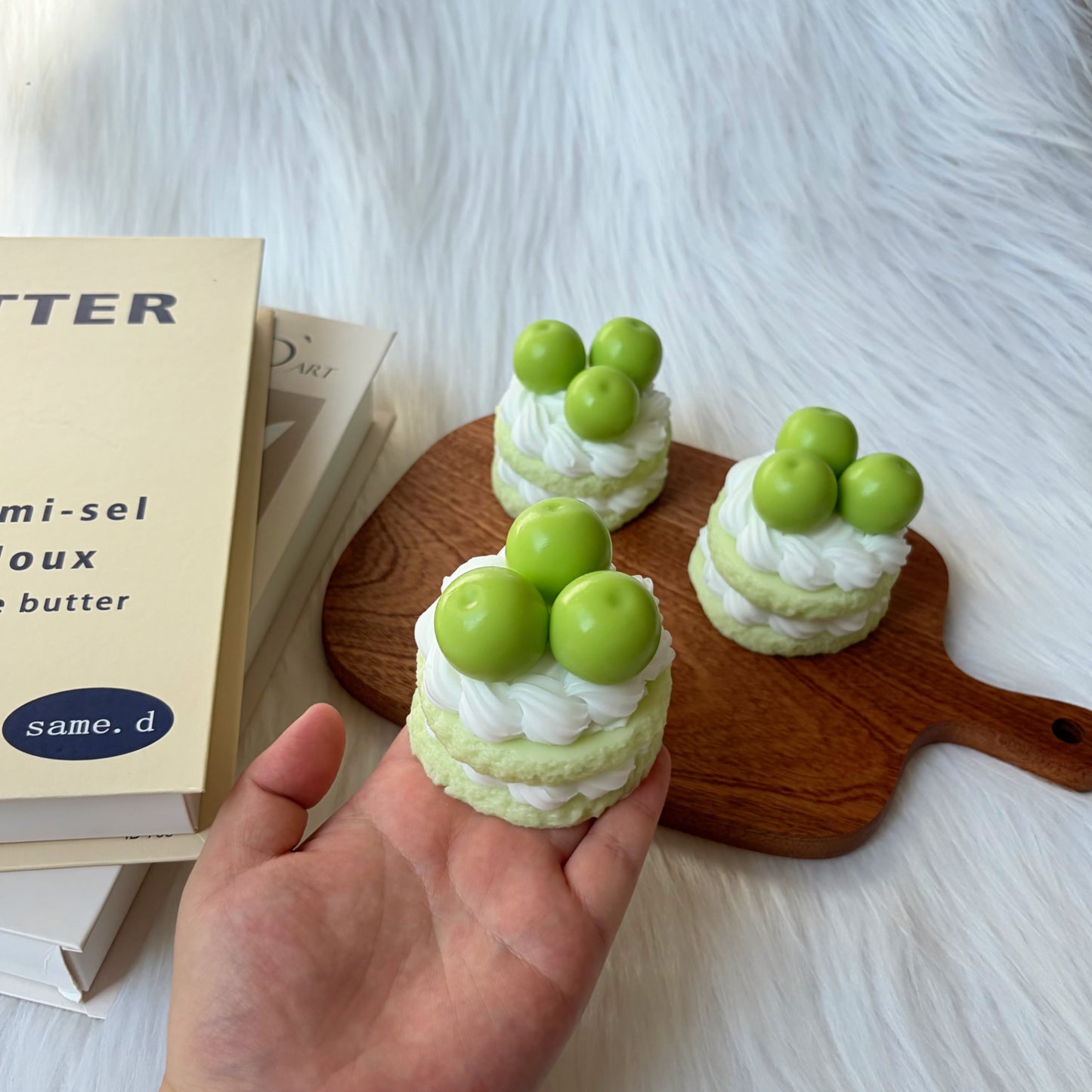 Green Grape Cake Squishy Toy