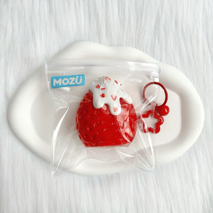 Strawberry with Snow Cap Squeeze Toy