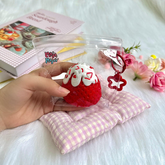 Strawberry with Snow Cap Squeeze Toy