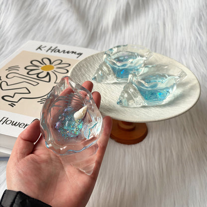 Blue Crystal Seashell Squishy Toy