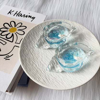 Blue Crystal Seashell Squishy Toy