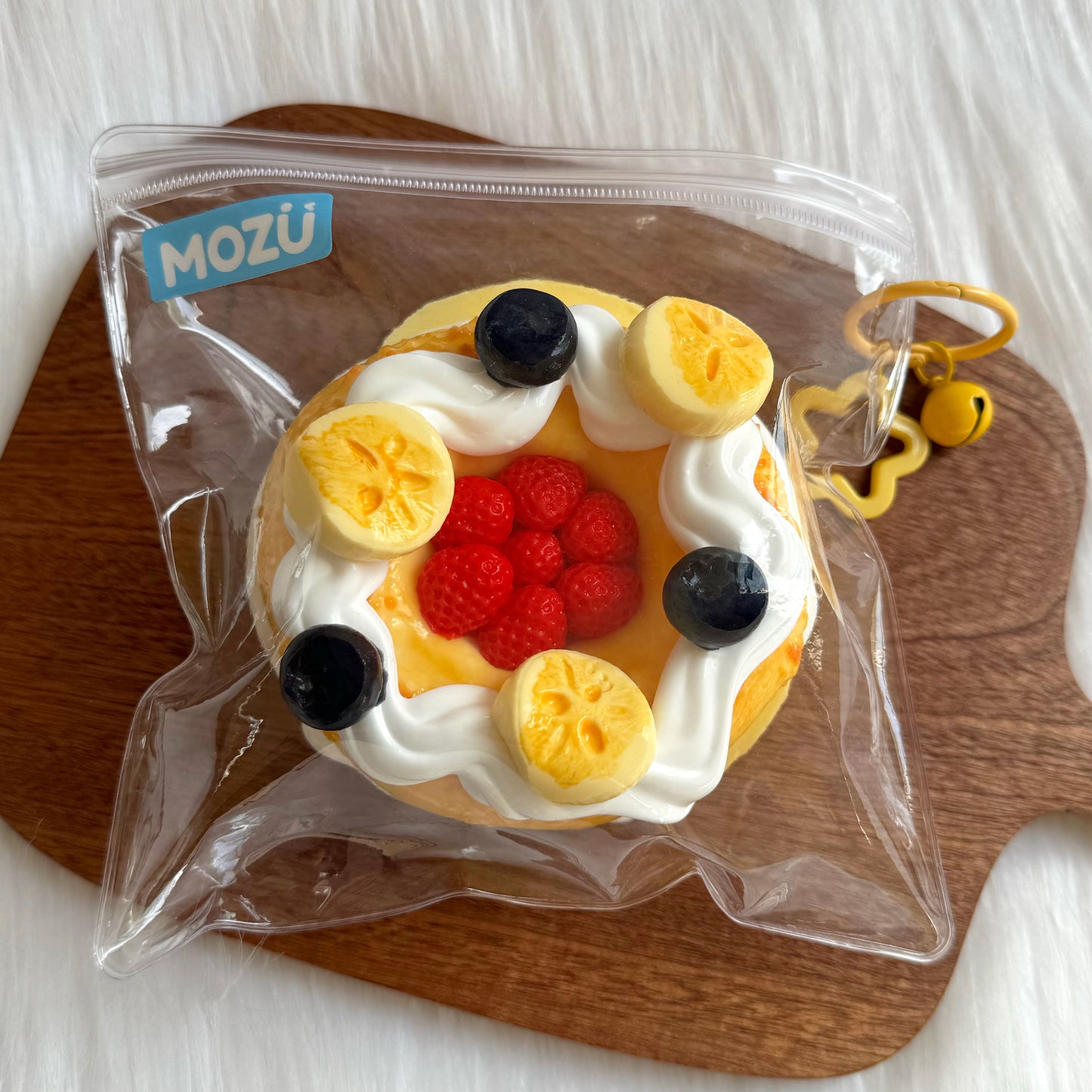 Berry Cream Bagel Squishy Toy