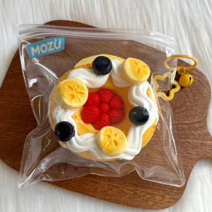 Berry Cream Bagel Squishy Toy