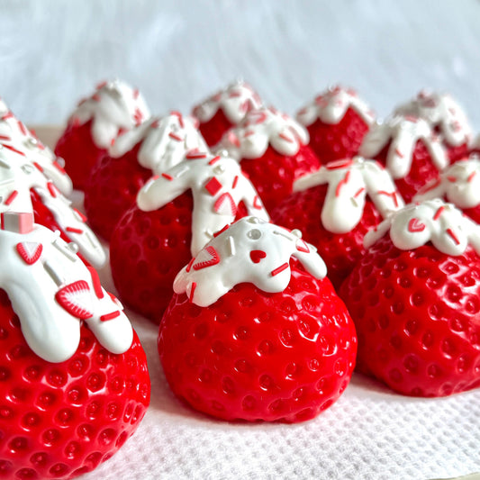 Strawberry with Snow Cap Squeeze Toy