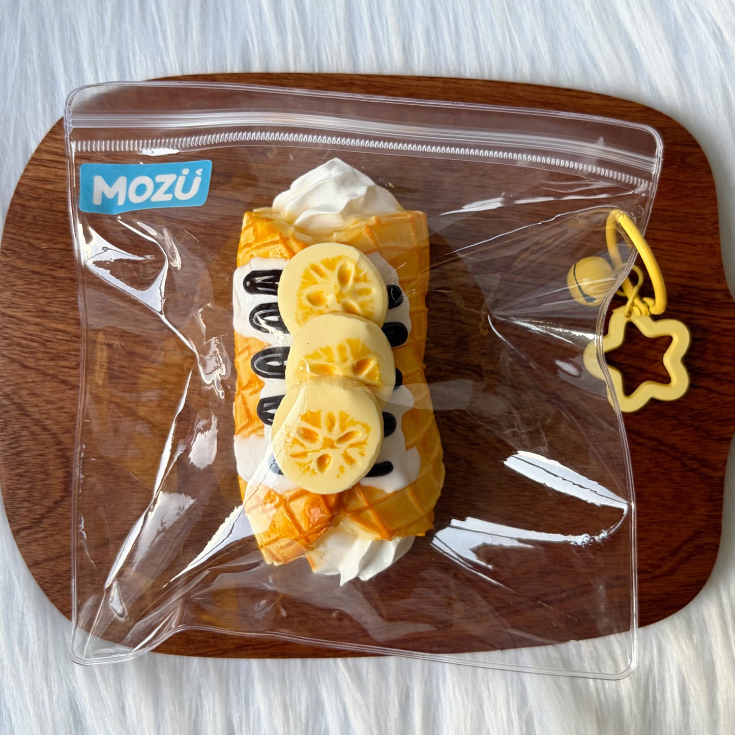Banana Cream Roll Squishy Toy