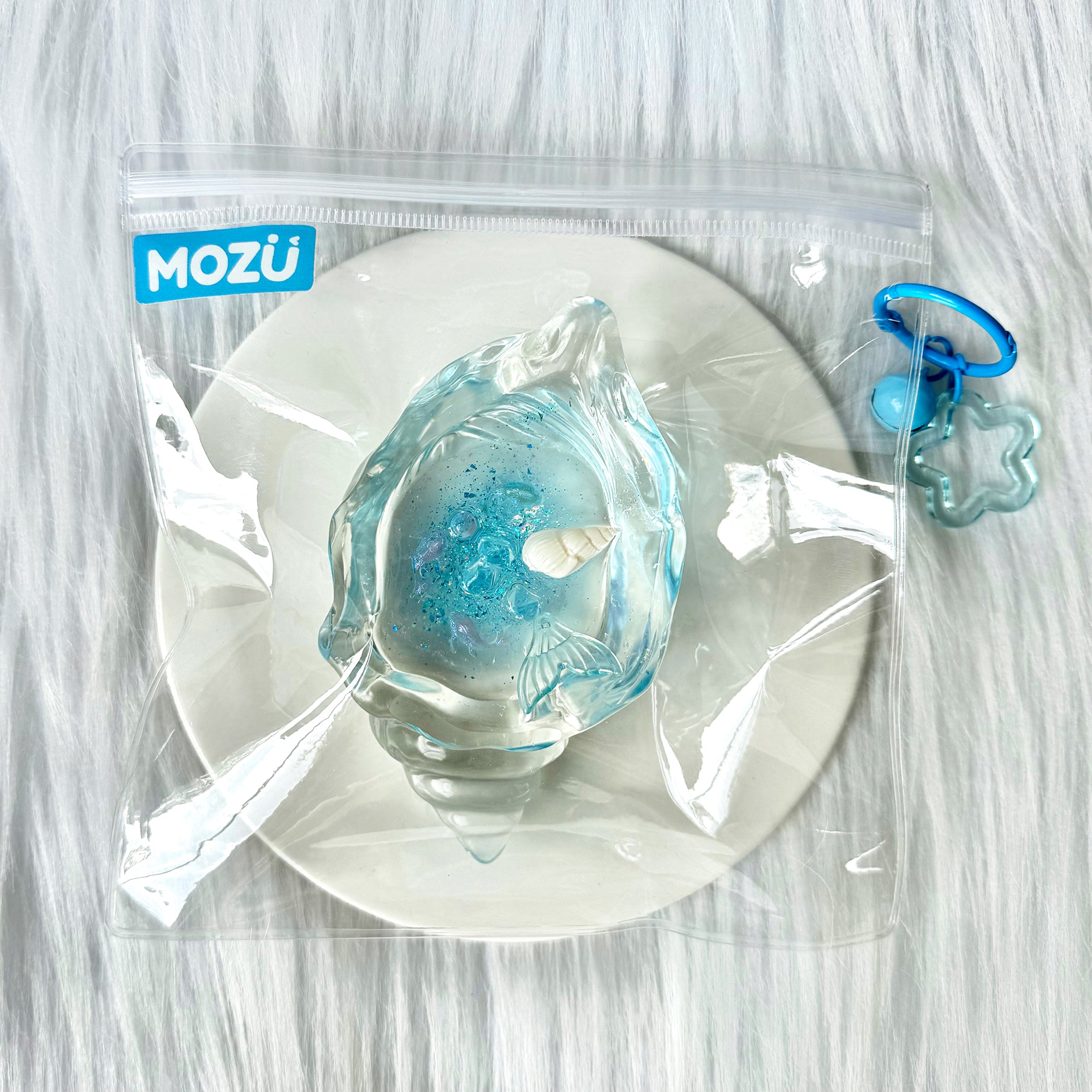 Blue Raspberry Squishee MOZÜ - Blue Squishy Seashell Squishy Toy