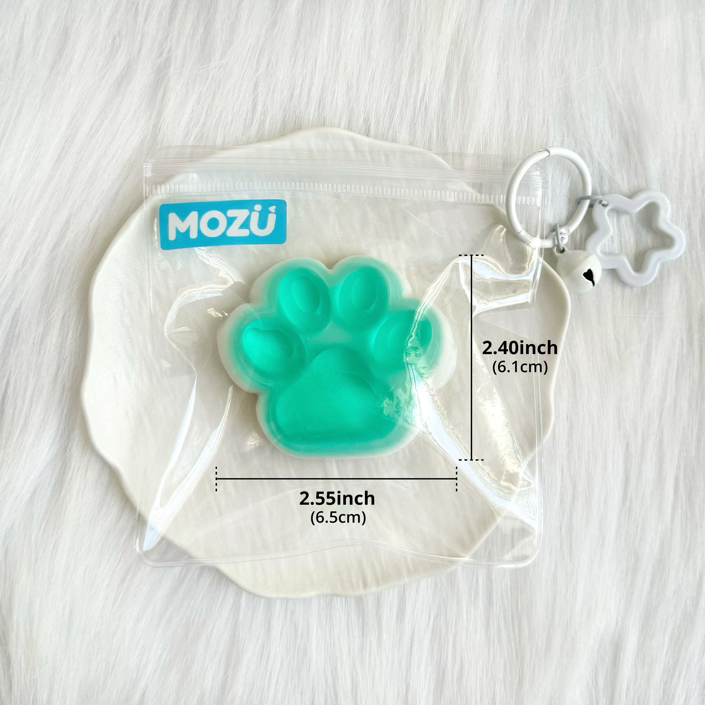 Transparent Green Cat Paw Squishy Toy