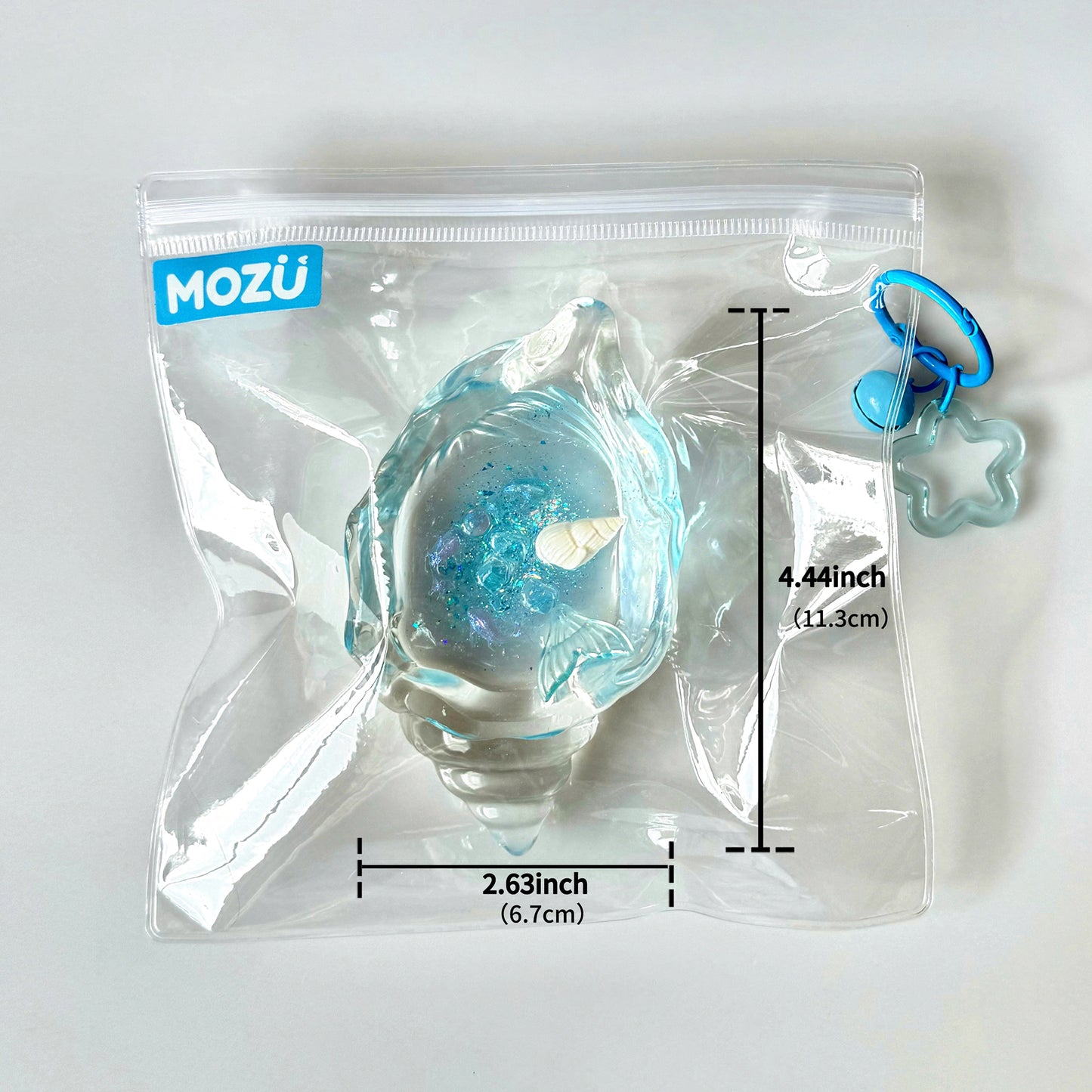 Blue Crystal Seashell Squishy Toy